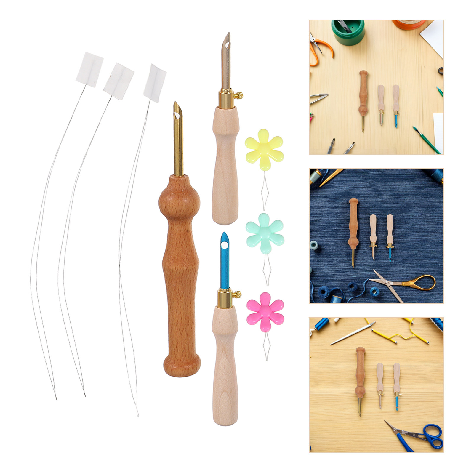Punch Needle Handle - مجموعة واحدة من أدوات الإبرة القابلة