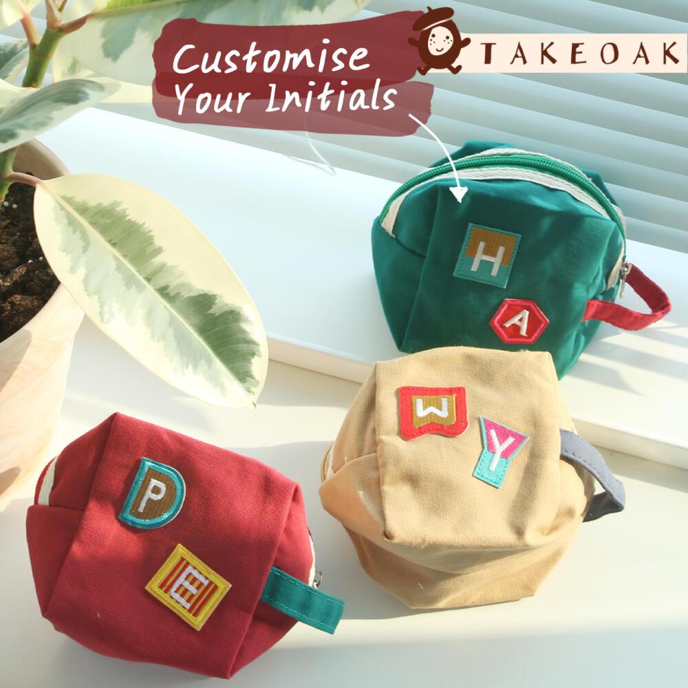 Embroidery Patches - حقيبة قماشية صغيرة بسحاب مخصصة بتطريز