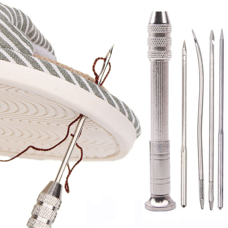 Punch Needle Handle - الجلود الخياطة Awl مجموعة استبدال متعددة
