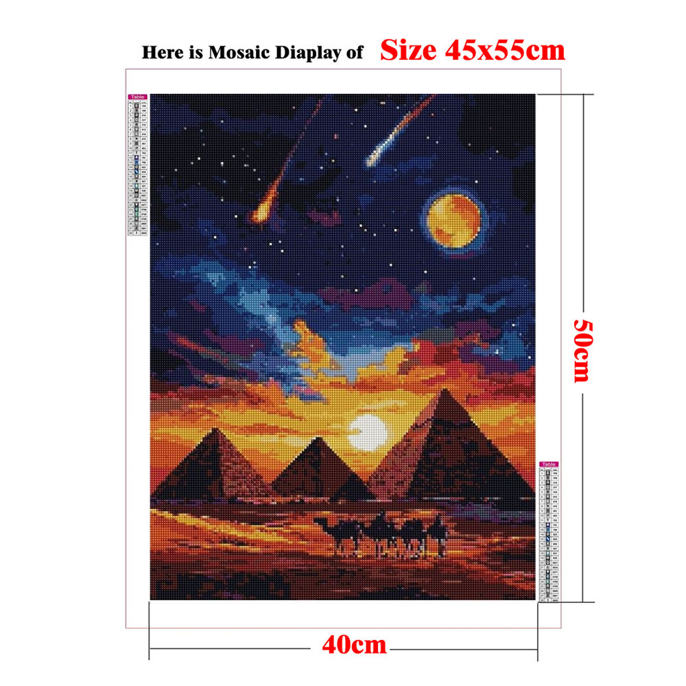 طقم رسم بالألماس لرسم الأهراما - مراجعة Embroidery In Egypt وسعره