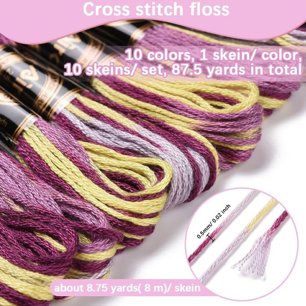 6 السواحل الأرجواني متنوعة الت - مراجعة Embroidery Floss وسعره