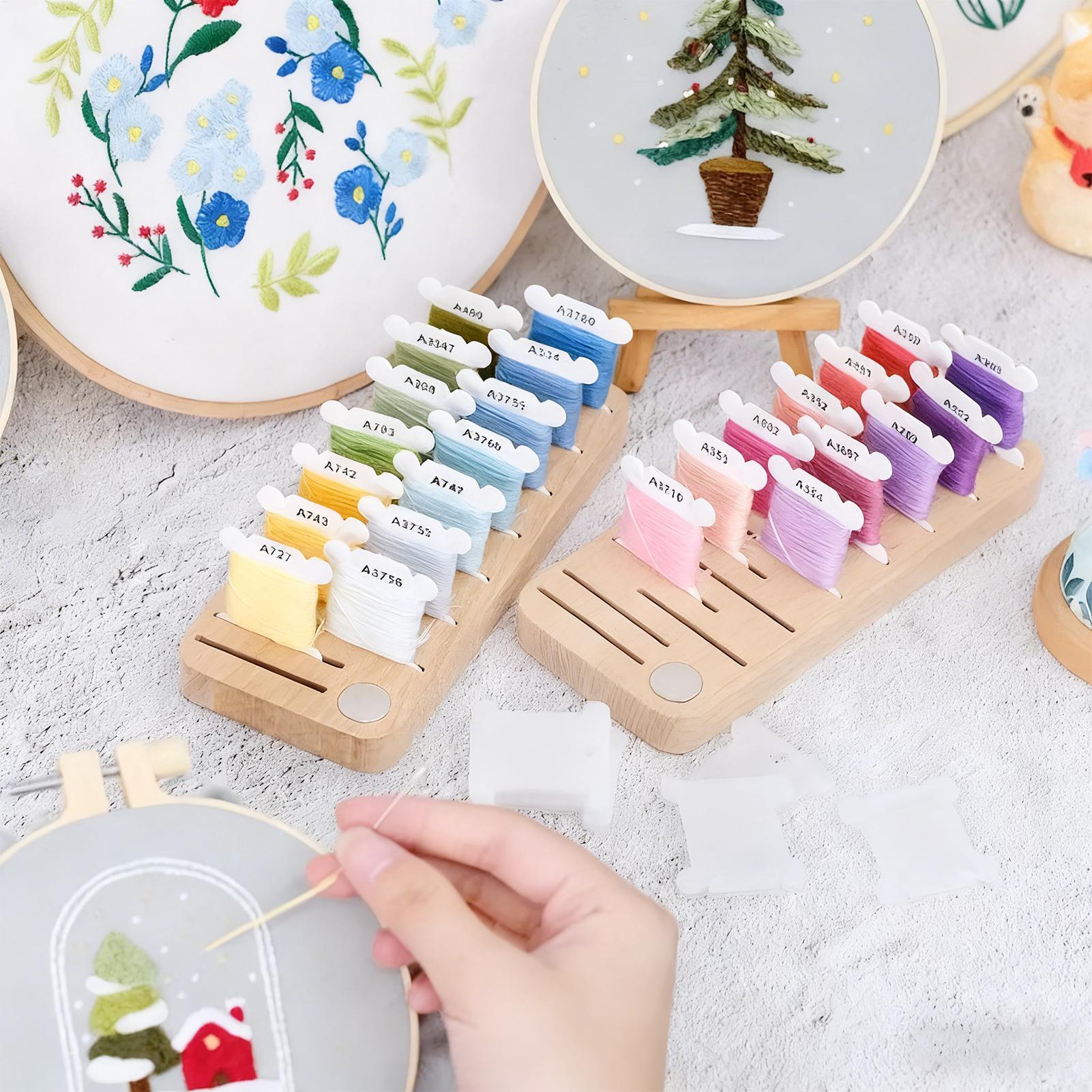 منظم خيط التطريز 15 فتحة حامل  - مراجعة Embroidery Floss وسعره