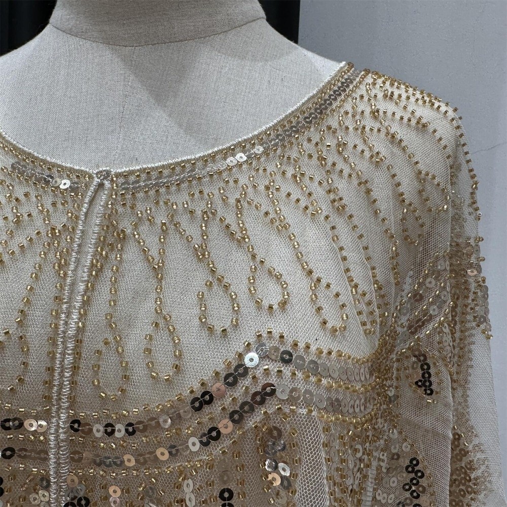 شال فلابر عصري على طراز عشريني - مراجعة Embroidery Shawl وسعره