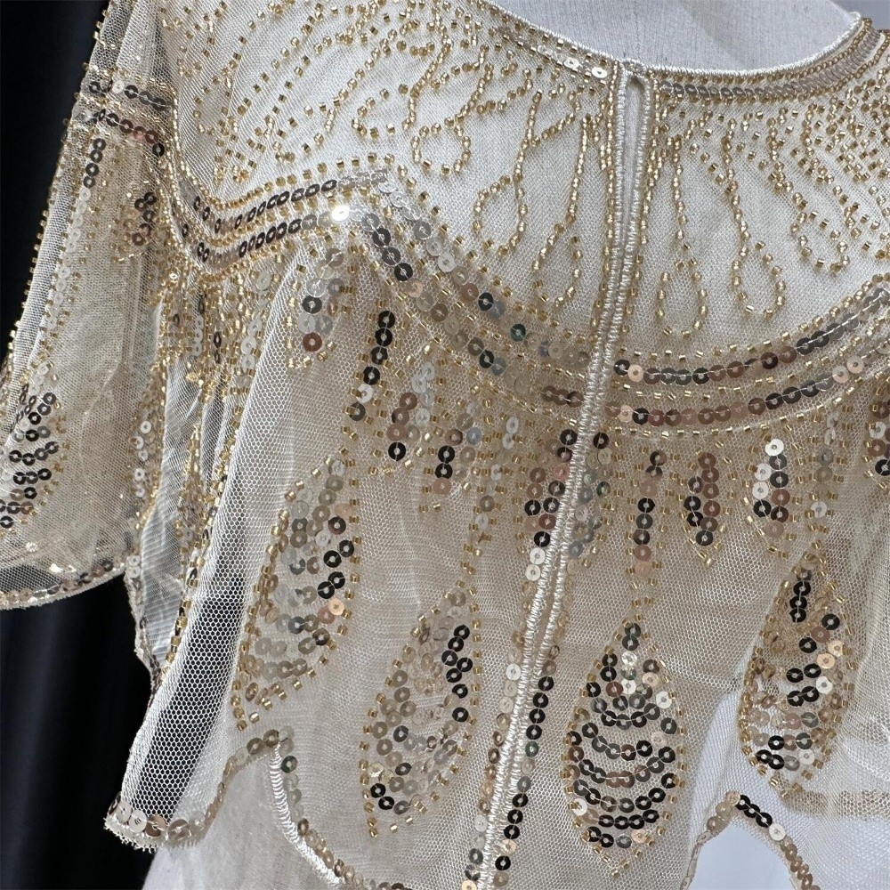 شال فلابر عصري على طراز عشريني - مراجعة Embroidery Shawl وسعره