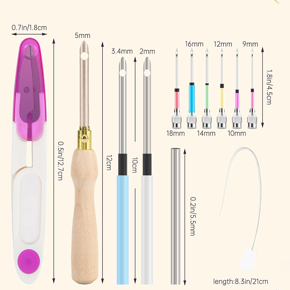 مجموعة إبرة تطريز مثقوبة قابلة - مراجعة Punch Needle Handle وسعره
