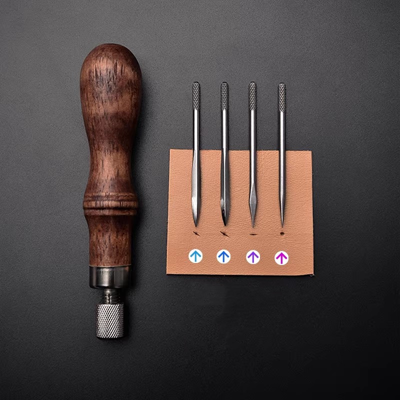 مجموعة أدوات ثقب الجلد 4 في 1  - مراجعة Punch Needle Handle وسعره