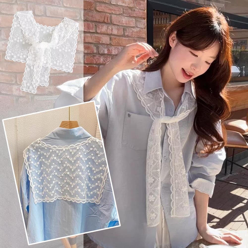 شال دانتيل فرنسي للنساء، أنيق  - مراجعة Embroidery Shawl وسعره