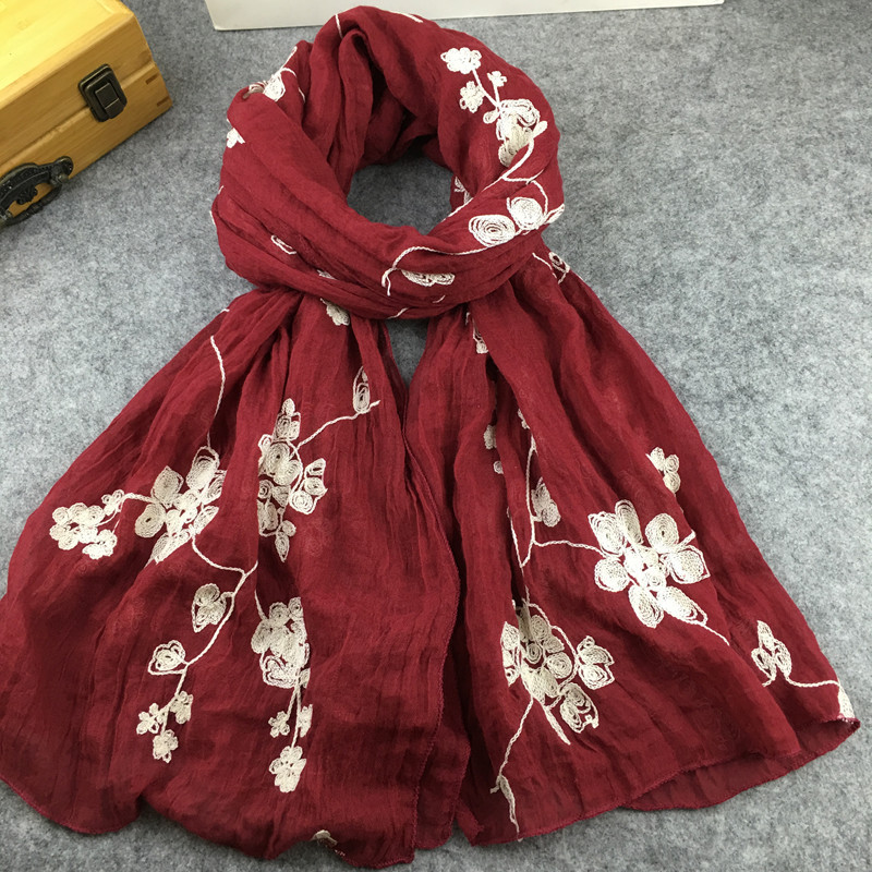 العديد من الألوان التطريز العر - مراجعة Embroidery Shawl وسعره