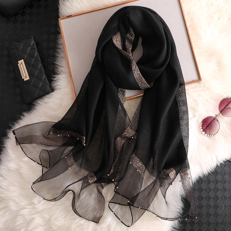وشاح شال حريري فاخر للنساء ، ز - مراجعة Embroidery Shawl وسعره