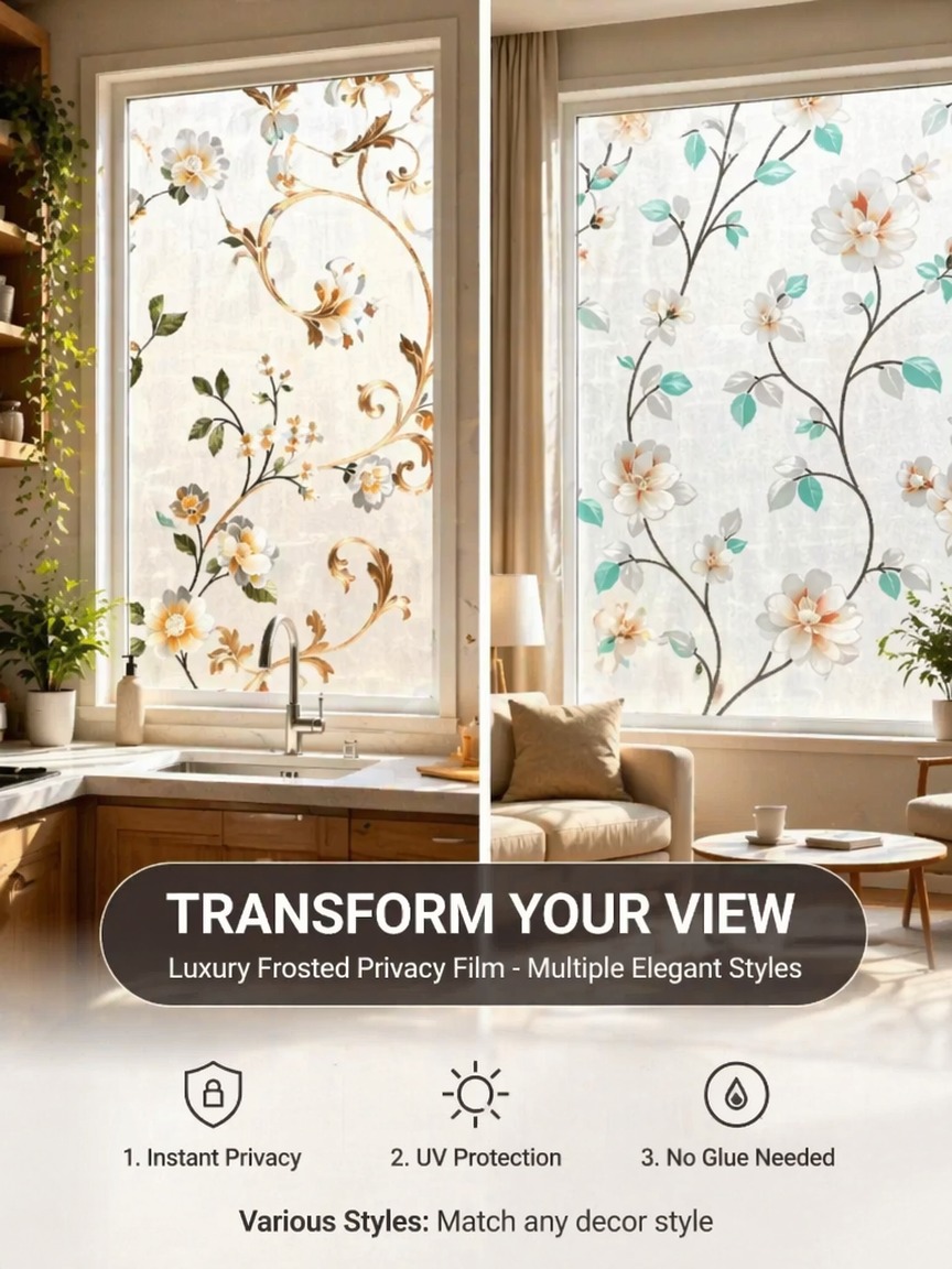 فيلم نافذة شفاف بنمط تطريزي لل - مراجعة Embroidery Free Pattern وسعره