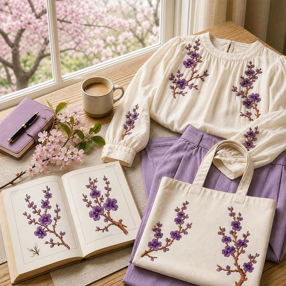 رقع زهرة الكرز القابلة للصق با - مراجعة Embroidery Patches وسعره