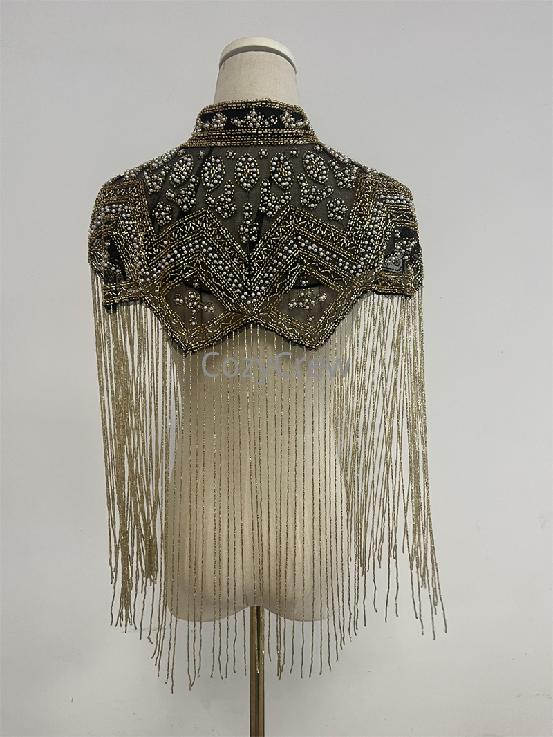 جاكيت قصير فاخر بتصميم ريترو م - مراجعة Embroidery Shawl وسعره