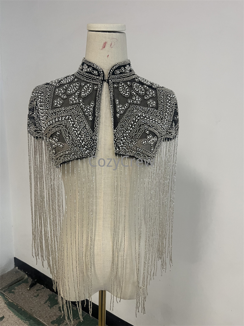 جاكيت قصير فاخر بتصميم ريترو م - مراجعة Embroidery Shawl وسعره