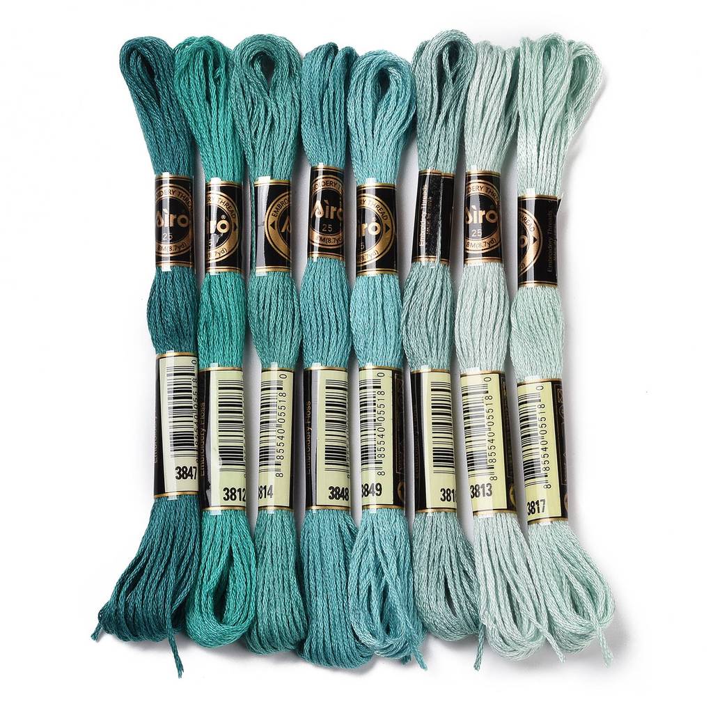 مجموعة من 8 بكرات خيوط تطريز ب - مراجعة Embroidery Floss وسعره